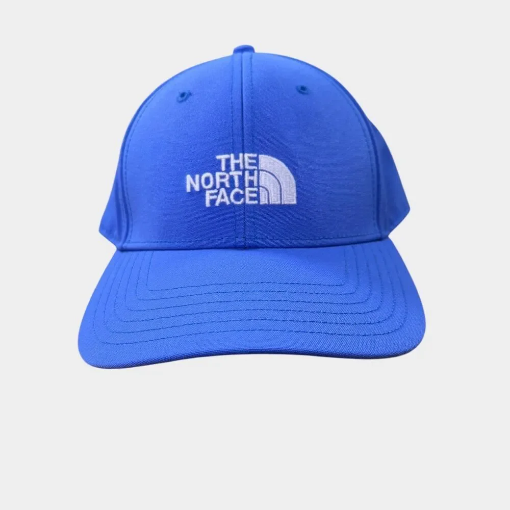 The North Face Hat Cap Blue White Logo Embroidered Adjustable Unisex